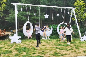 Moon chair swing