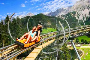 Mountain slide coaster